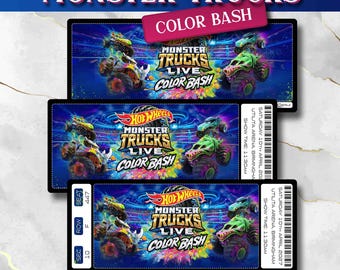Personalised Souvenir Hot Wheels Monster Truck Ticket | Gift Surprise