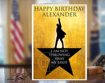 Personalised Alexander Hamilton Birthday Card