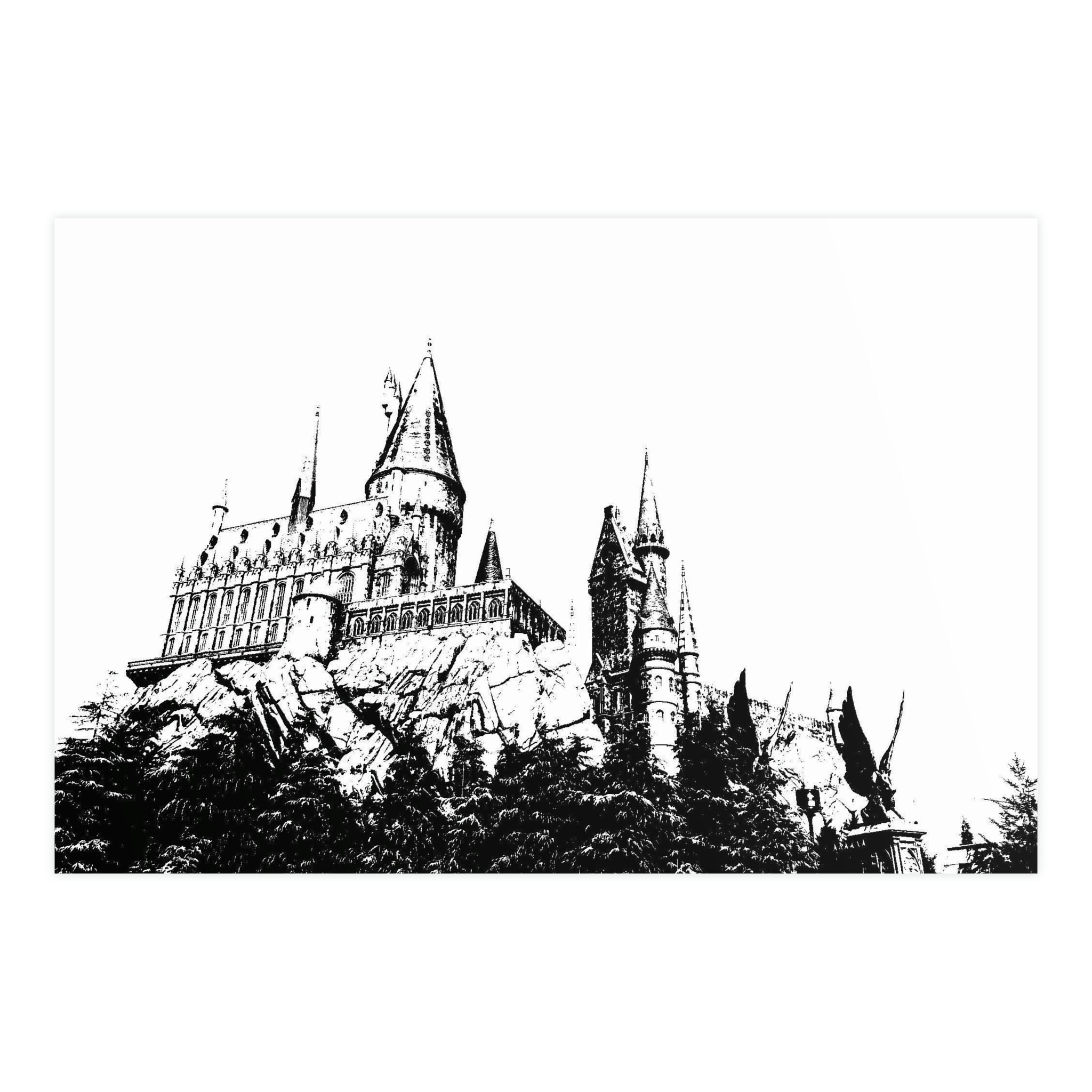 Hogwarts Castle Wall Art Print Harry Potter Poster Harry Etsy
