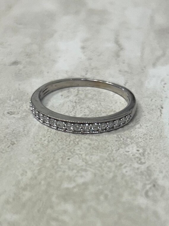 10kt White Gold Diamond Band