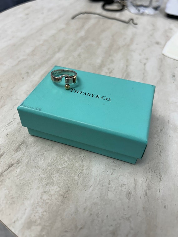 925 Silver and 18kt Gold Tiffany and Co. Ring