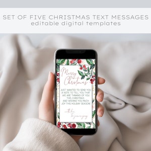 Modèles numériques de voeux de Noël envoyés par texte, 5 modèles de textes de Noël, voeux de Noël personnels, textes de Noël modifiables