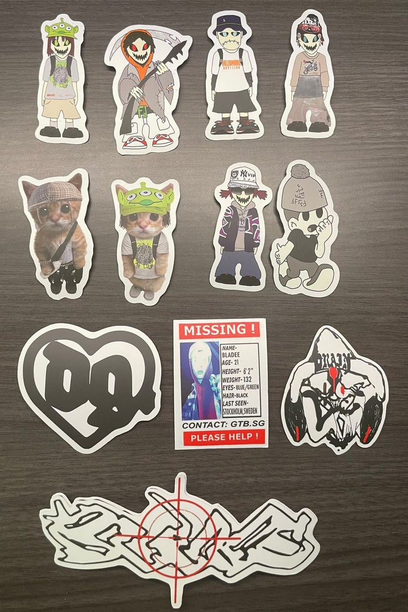 Drain Gang Set Stickers Etsy