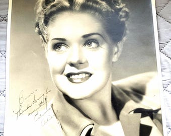 Autographed Alice Faye Vintage 11x14 Photo-Born Alice Jeanne Leppert 5/5/1915-Movies-"Fallen Angel"-"Tin Pan Alley"-"The Gang's All Here".