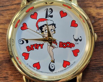 2 Items-1994 Betty Boop Wristwatch & 18 Collector Cards.