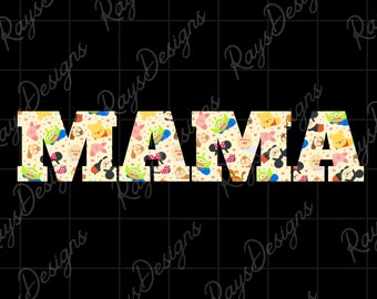 Adorable cartoon tshirts for mama, png file only, womens trending fashion, gifts for her