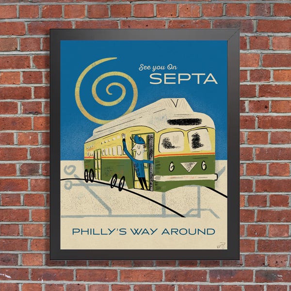 SEPTA Philadelphia Poster | Vintage-inspirierter Druck