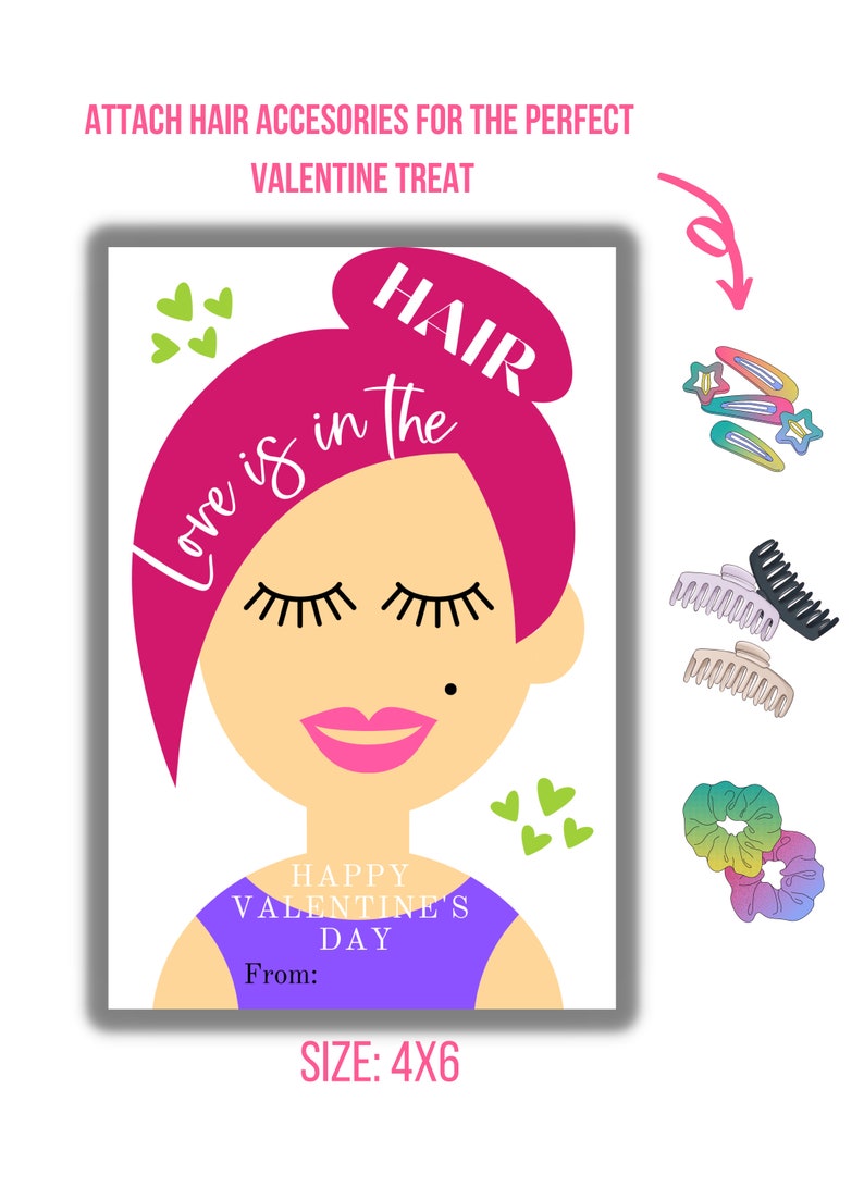 Valentine Printable Tween Valentine Classroom Valentine Hair Stylist Valentine Cosmotology