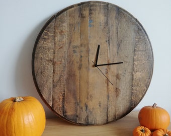 Oak Whisky Wall Clock