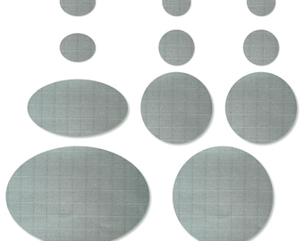 Dark Grey Puffer Jacket Repair Patches: Self-Adhesive Rip-Stop Nylon (11 Pieces)