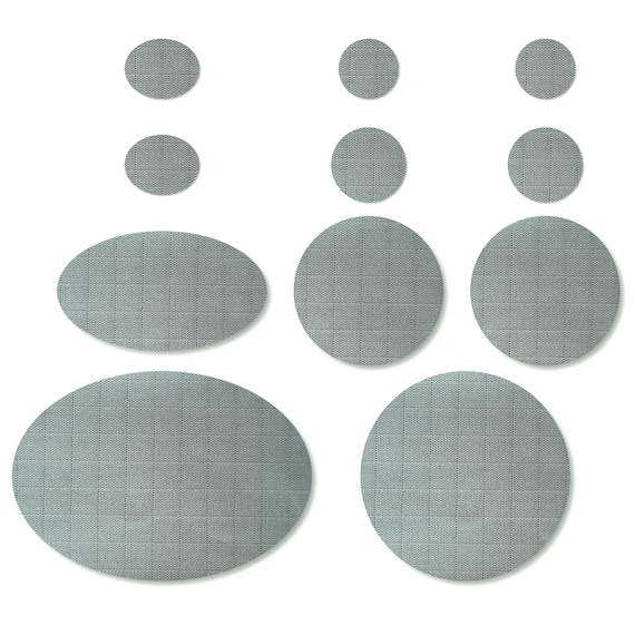 Dark Grey Puffer Jacket Repair Patches: Self-Adhesive Rip-Stop Nylon (11 Pieces)