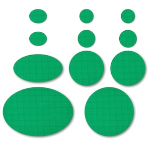 Light Green Puffer Jacket Repair Patches: Self-Adhesive Ripstop Nylon (11 Pieces)