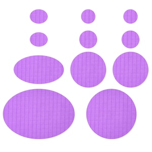Light Purple Puffer Jacket Repair Patches: Self-Adhesive Rip-Stop Nylon (11 Pieces)