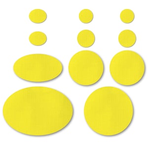 Yellow Puffer Jacket Repair Patches: Self-Adhesive Rip-Stop Nylon (11 Pieces)