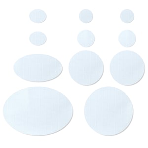 White Puffer Jacket Repair Patches: Self-Adhesive Rip-Stop Nylon (11 Pieces)