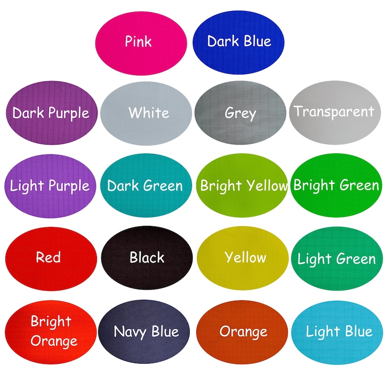 May include: A colour chart with 16 different colours, including pink, dark blue, dark purple, white, grey, transparent, light purple, dark green, bright yellow, bright green, red, black, yellow, light green, bright orange, navy blue, orange, and light blue.