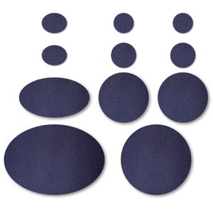 Puffer Jacket Repair NAVY BLUE Self-Adhesive, Pre-Cut Patches, Soft, Waterproof, Tear-Resistant Rip-Stop Nylon Fabric 11 Pieces Navy Blue