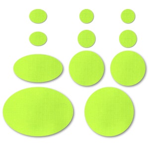 Bright Yellow Puffer Jacket Repair Patches: Rip-Stop Nylon, Self-Adhesive (11 Pieces)