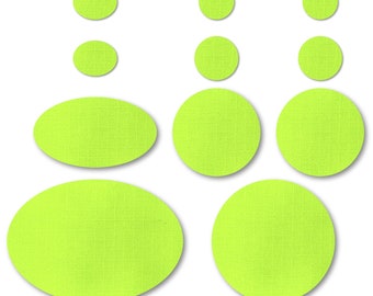 Bright Yellow Puffer Jacket Repair Patches: Rip-Stop Nylon, Self-Adhesive (11 Pieces)