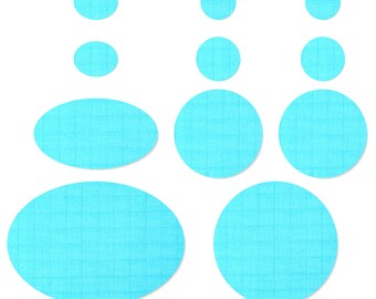 Light Blue Puffer Jacket Repair Patches: Self-Adhesive Rip-Stop Nylon (11 Pieces)