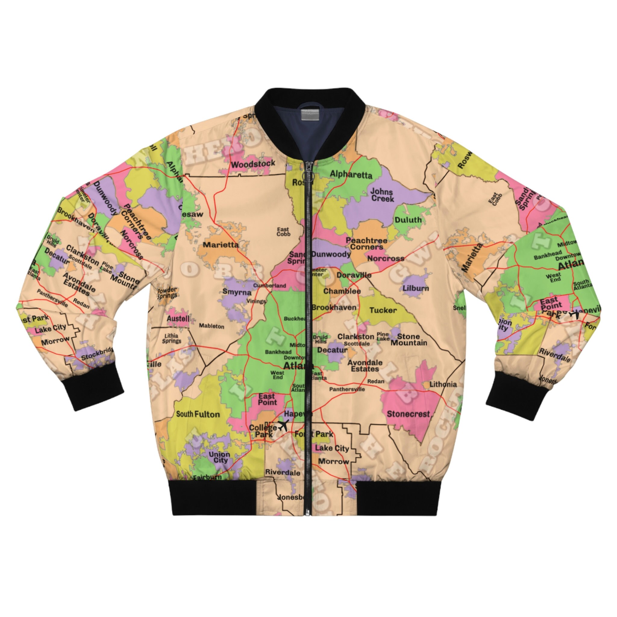 Men's Map of States Bomber Jacket - Etsy