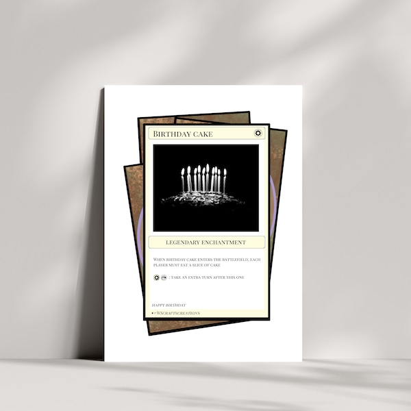 Card game birthday card, A6 blank card, deck of cards, birthday card, happy birthday