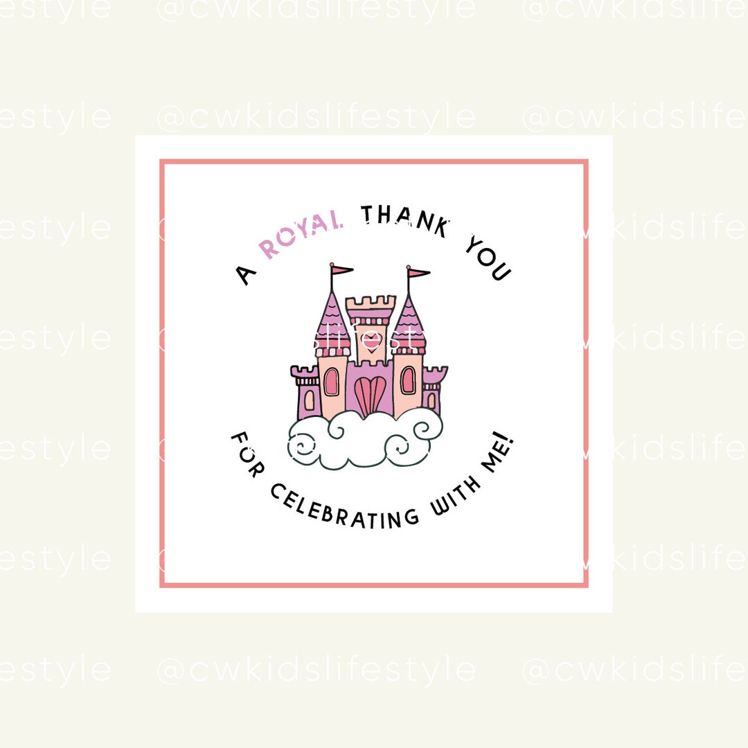 Princess Party Favor Tag Printable Pastel Princess Fairy - Etsy