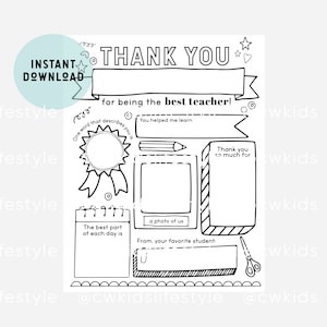 DIY Teacher Appreciation Printable | Thank You Teacher Printable for ...