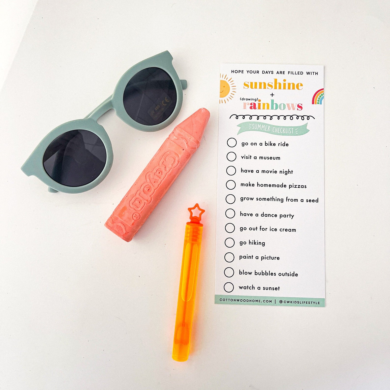 Summer Favor Checklist Printable Kids End of Year Party Favor Kids Graduation Party Favor Summer