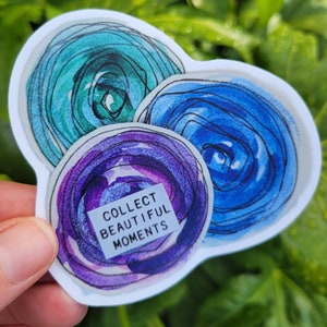 Stickers/Collect Beautiful Moments/Vinyl/Laptop Sticker/Water bottle Sticker/Positive Sticker/Positive Quote/Journal Sticker