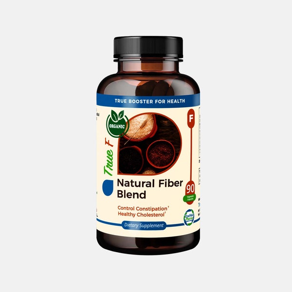 TrueMed Natural Fiber Blend Psyllium Husk Powder Support Weight Loss and Digestion Supplement 90 Capsules