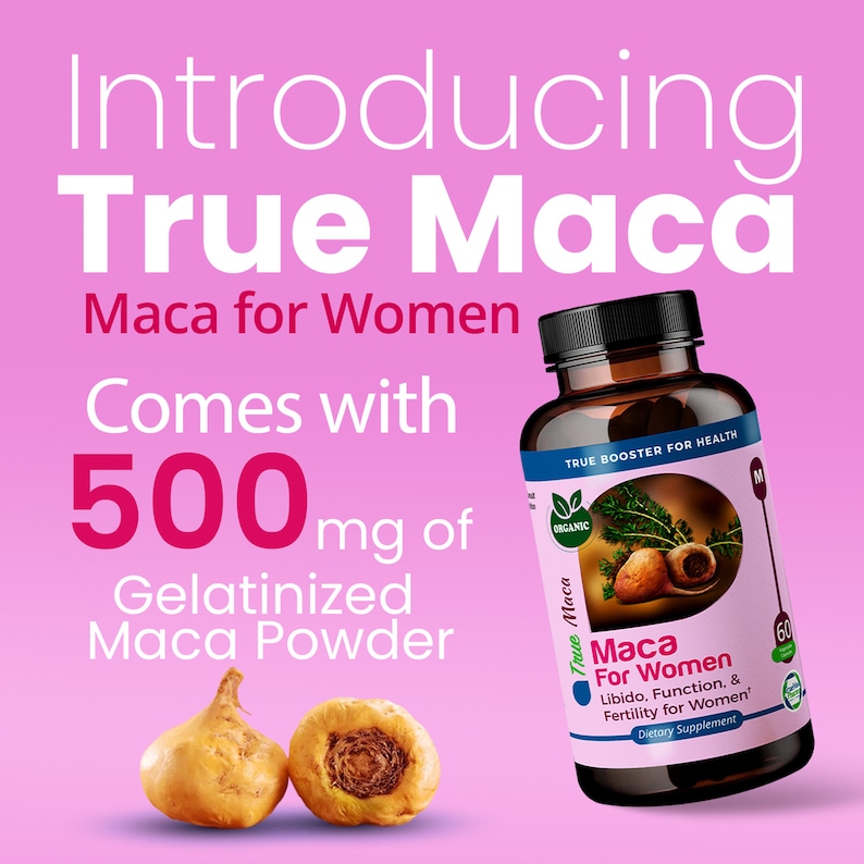 Truemed Maca for Women Libido Female Organic Gelatinized Maca Powder
