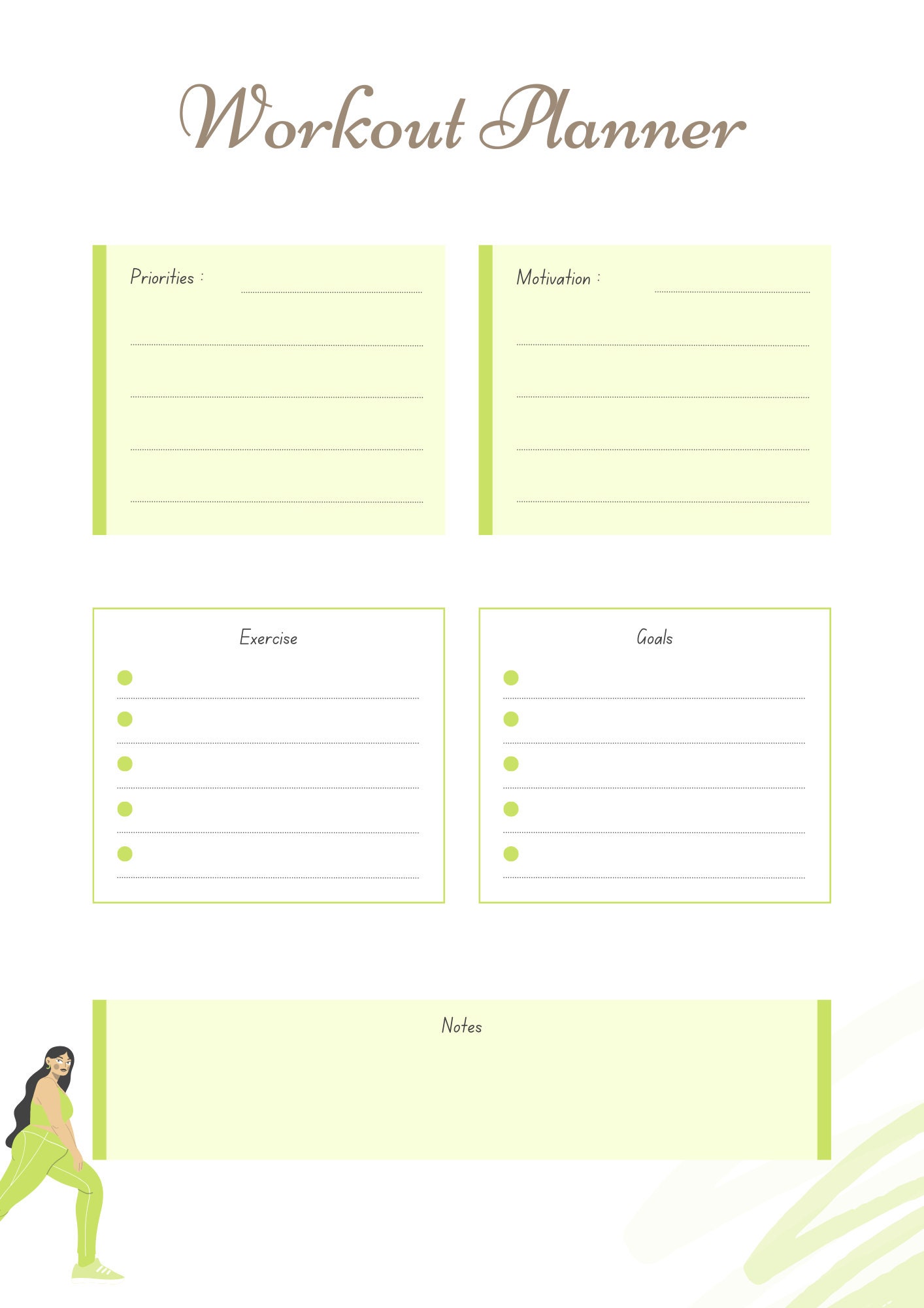 Digital Fitness Planner | Printable Workout Planner | Gym Planner ...