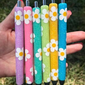 Daisy Pens, Daisies, Resin Pens, Custom Pens