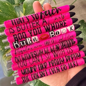Mean Girls Pens, Burn Book Pens, Custom Pens, Resin Pens