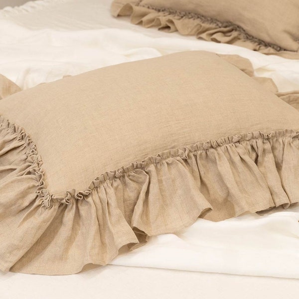 Ruffle Pillow Case Etsy