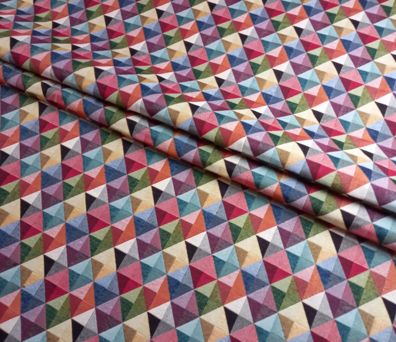 Tapestry Designer Heavyweight Luxury Fabric Geometric Colorful