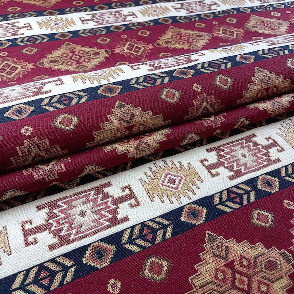 Upholstery Bohemian Turkish Kilim Fabric Tapestry Aztec Tribal Southwestern Ethnic Moroccan Sofa Chair Curtain Fabric By The Metre