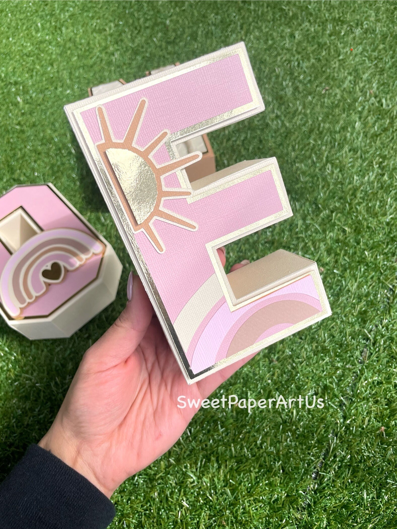 Boho Rainbow Party, ONE 3D Letters, Personalized 3D Letter, Party Decoration, Boho Party, 1st