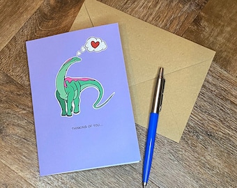 Dinosaur Thinking of You Card - ‘Thinking of You!’
