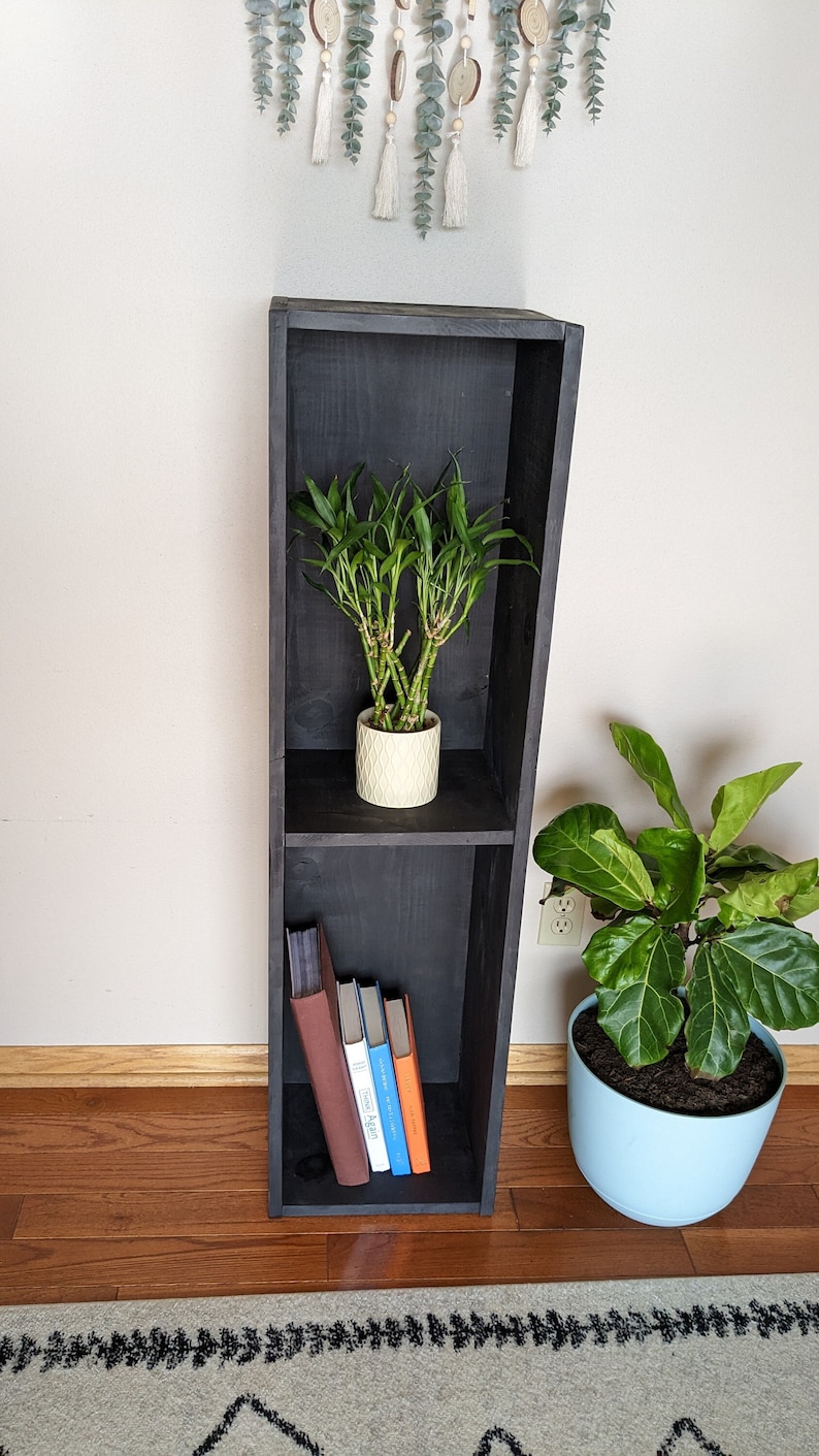 Narrow Shelf Standing Display Shelf Stackable Bookcase Unique Etsy