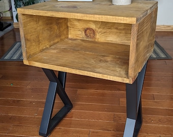 Wooden Night Stand Bedroom Furniture Compact Natural Wood Bedside Table Living Room End Table Furniture Small Table Handmade Side Table