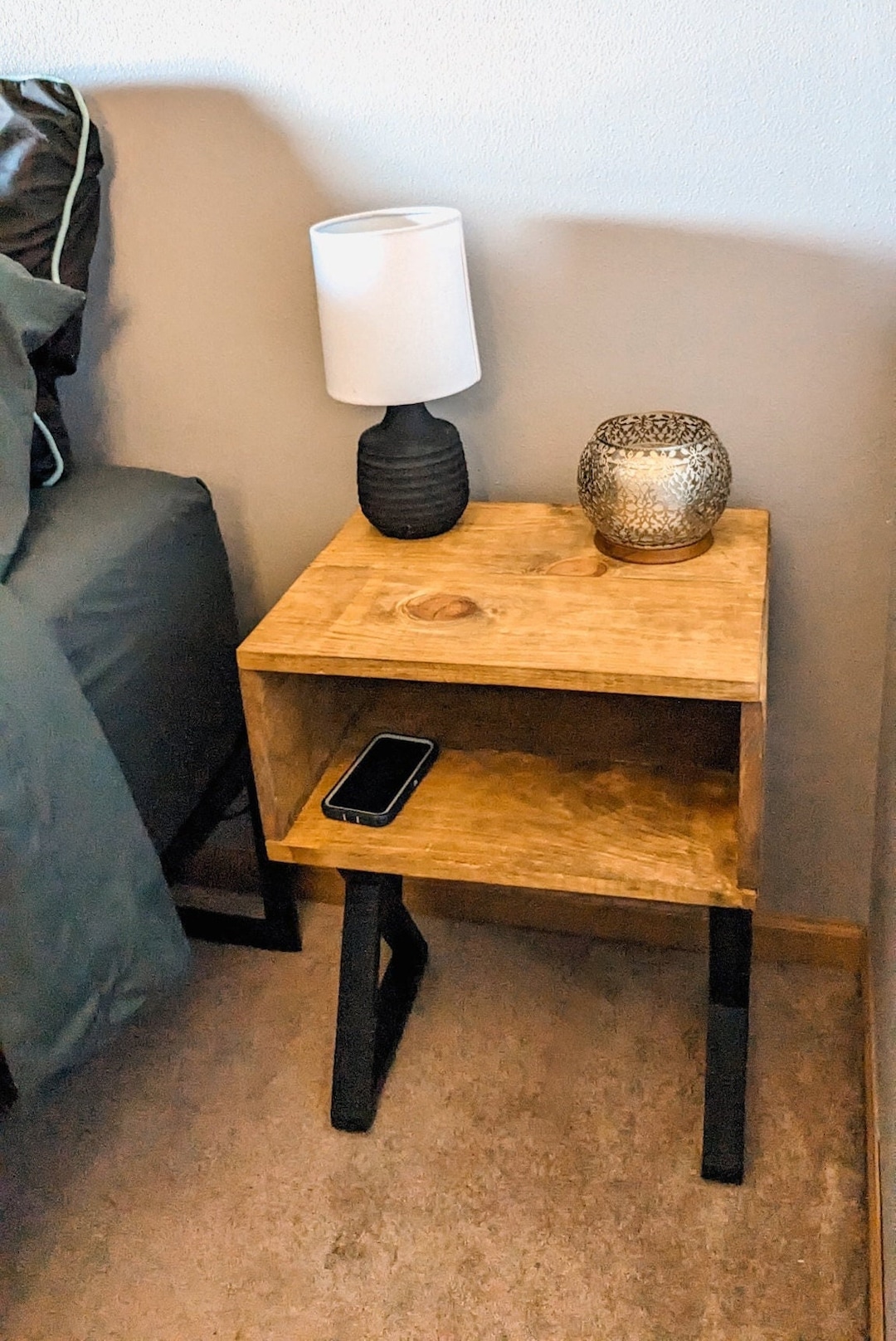 Table de nuit minimaliste Meubles de chambre à coucher Table Etsy France