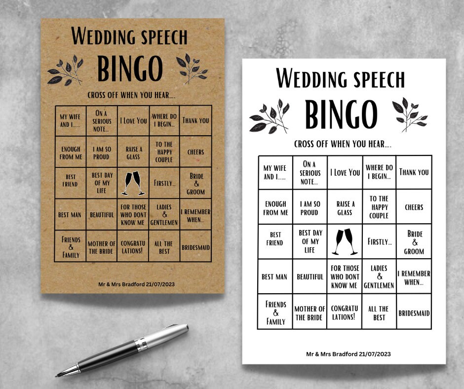 Wedding Table Games / Icebreakers / Wedding Guest Etsy UK