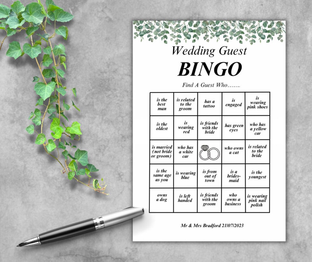 Wedding Table Games / Icebreakers / Wedding Guest Etsy UK