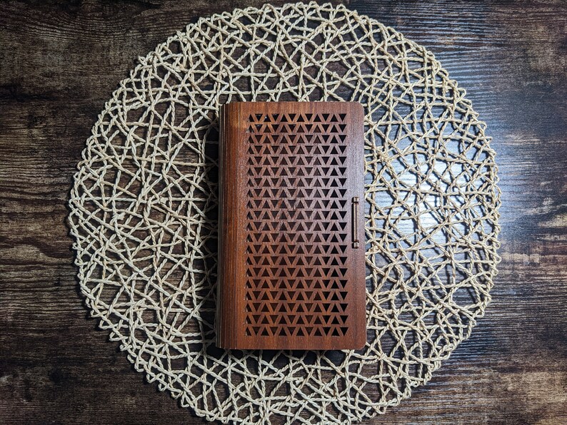Box Triangle Pattern Wooden Keepsake Box: Triangle Pattern Memory Box - Etsy