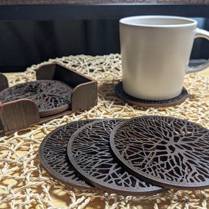 6 Pieces Сup Holders | Tree Pattern | Layer pattern | Dining table decor | Hot pots holder