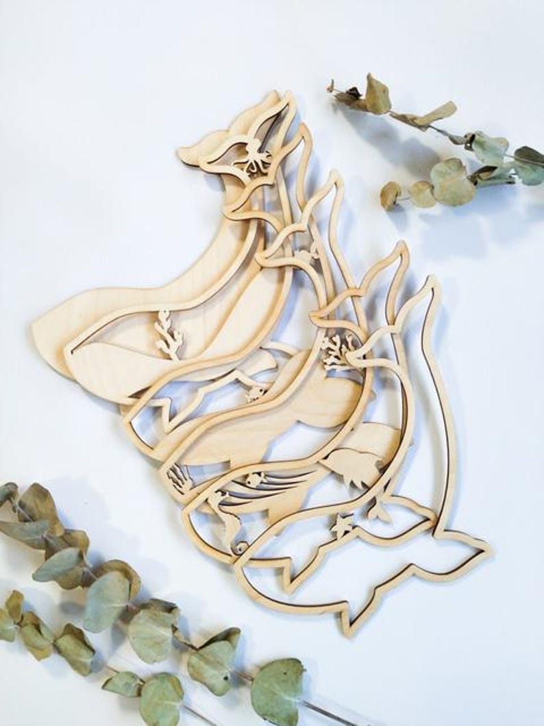 Whale 5 Layer SVG Laser Cut Files | Multilayer 3D Shadow Box ...