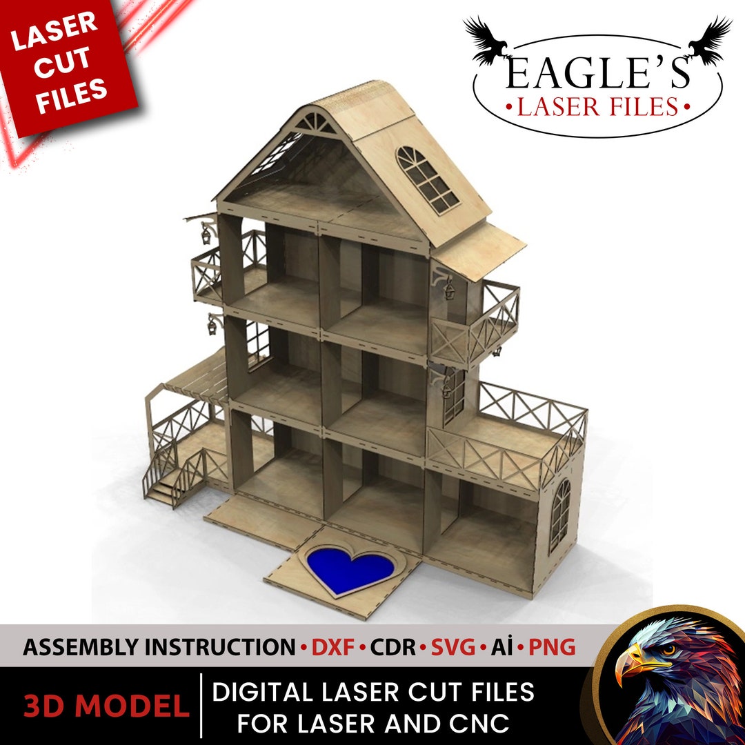 Dollhouse Laser Cut Files,svg Handicraft Filesdiy Kits, Painting Kits Laser Cut Svg Files Etsy