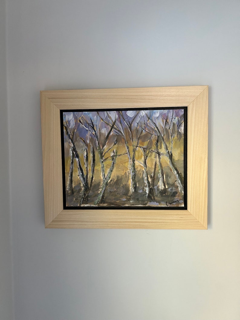 Winter Tree Painting, Blue Ridge Mountains, Mountain Decor, Cabin Wall